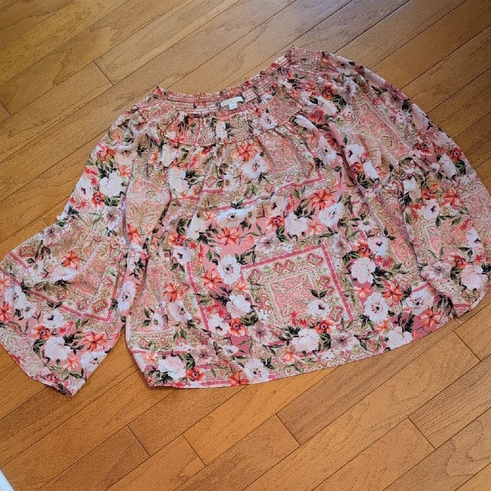 NWT Floral Print Women's Blouse XL